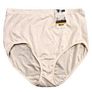 Vanity Fair Nylon Spandex Signature Brief Women's Sz 7/Large Ivory Granny